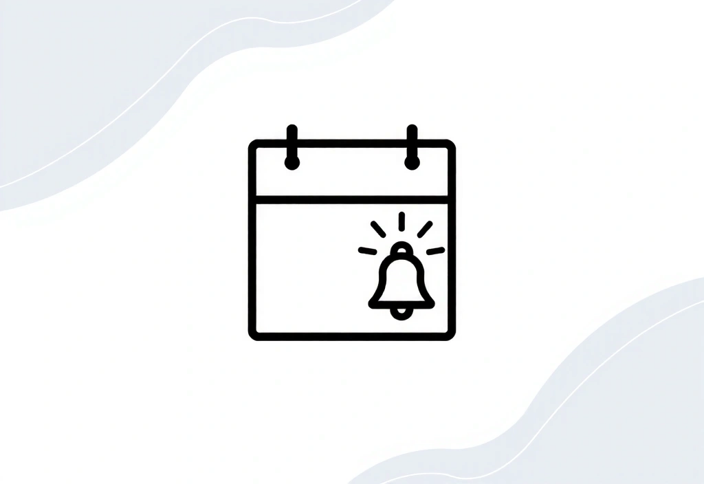 Illustration of a calendar with a notification icon, symbolizing policy updates