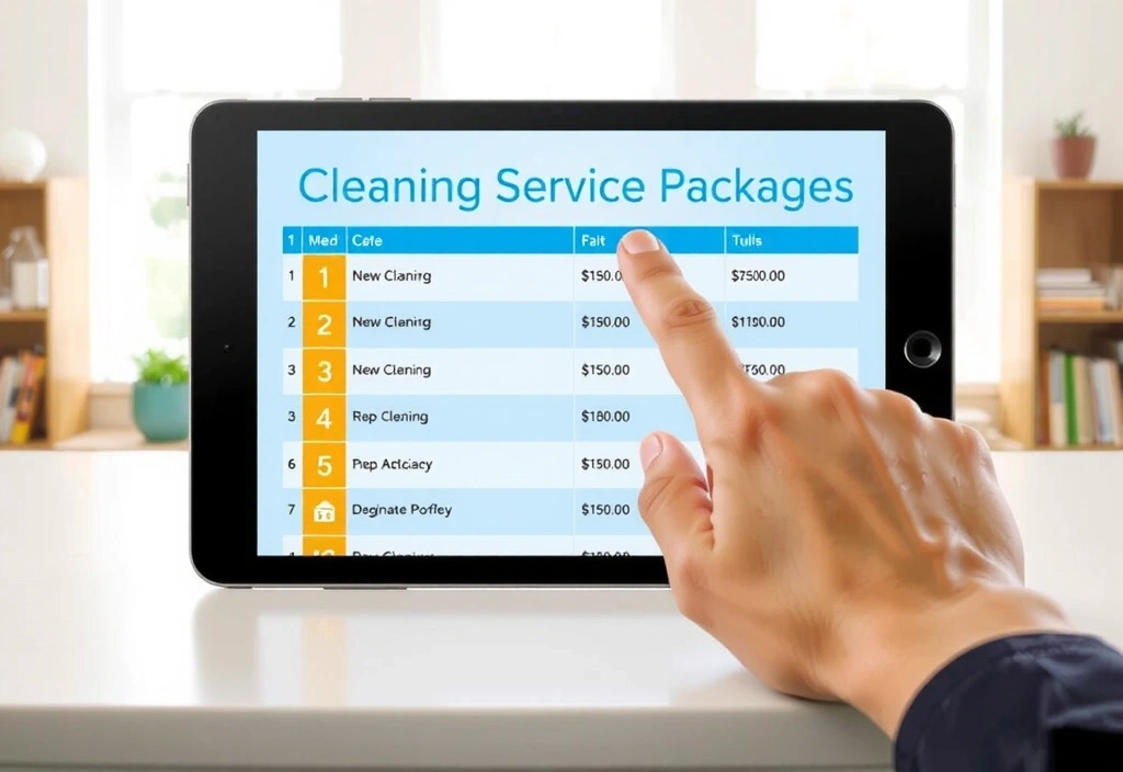 Person selecting a service package
