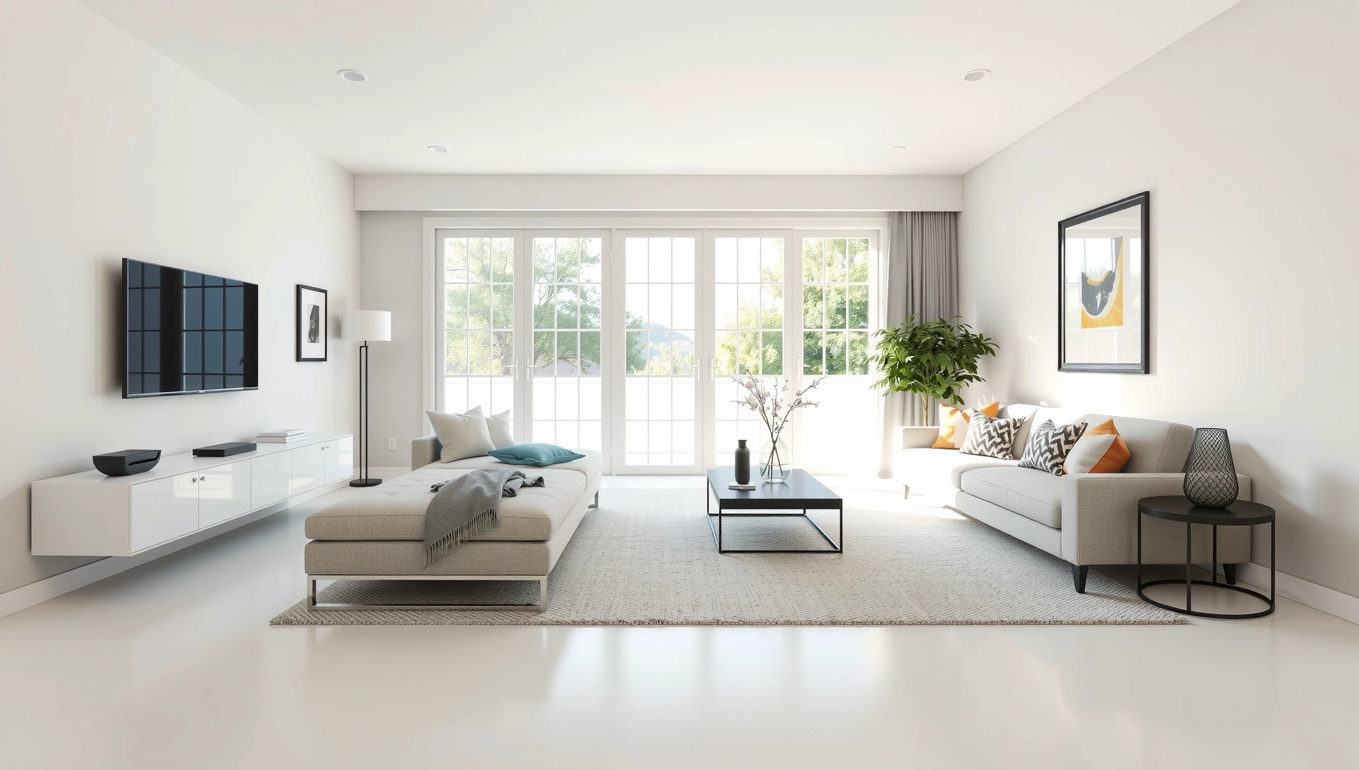 Sparkling clean home interior with sunlight streaming in, symbolizing transparent pricing.