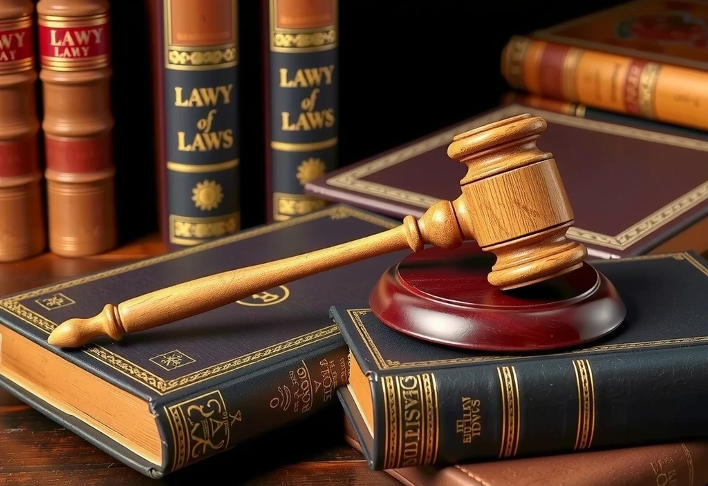 Gavel and law books, symbolizing legal governance